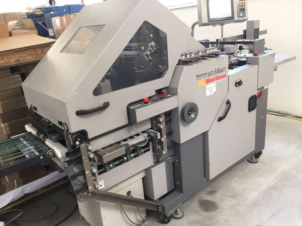 Falzmaschine Horizon AFC-546 AKT semi-automatic adjustable combination folder with shingle press delivery Horizon PST-40: das Bild 9