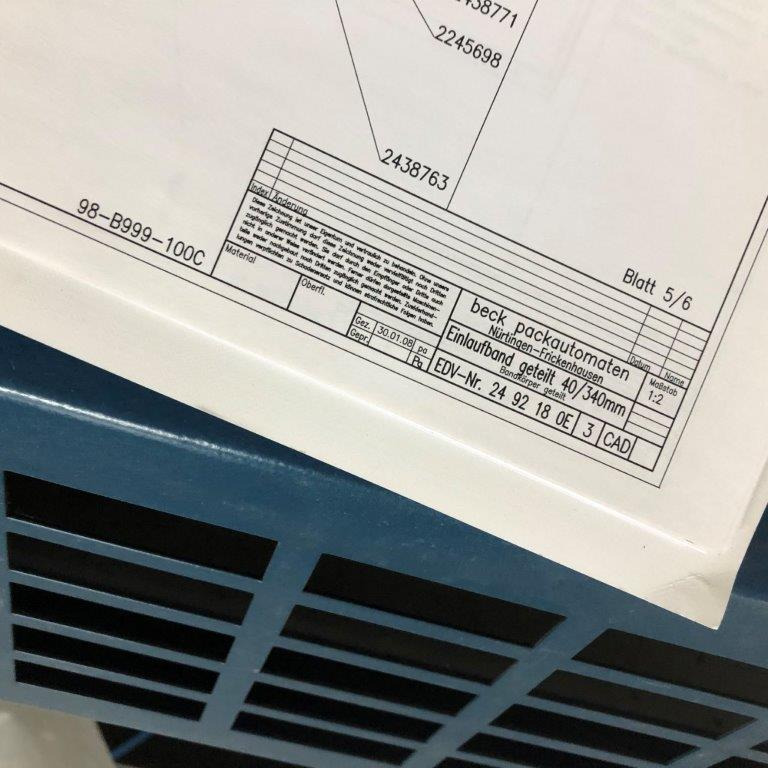 Verpackungsmaschine as new film packaging with forming shoulder machine Beck Multiplex Pico MP with shrink tunnel HV 601: das Bild 9