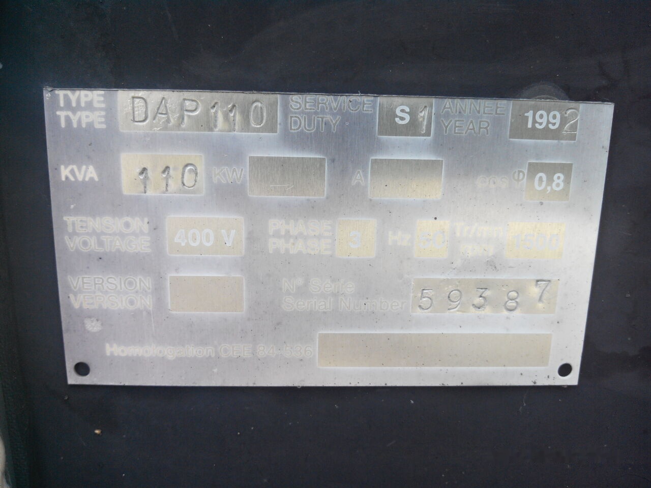 SDMO DAP 110 kVa - Stromgenerator: das Bild 4 SDMO DAP 110 kVa - Stromgenerator: das Bild 4