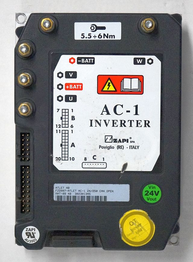 Atlet FZ2007 | Rijregeling Drive controller ZAPI AC1 FZ2007 24/250A can open sn. - Steuergerät für Flurförderzeug: das Bild 1 Atlet FZ2007 | Rijregeling Drive controller ZAPI AC1 FZ2007 24/250A can open sn. - Steuergerät für Flurförderzeug: das Bild 1