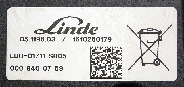 Linde 0009400769 | Display LDU-01/11 SR04 1610260179 from Linde R14HD-01 year 2 - Armaturenbrett für Flurförderzeug: das Bild 3 Linde 0009400769 | Display LDU-01/11 SR04 1610260179 from Linde R14HD-01 year 2 - Armaturenbrett für Flurförderzeug: das Bild 3