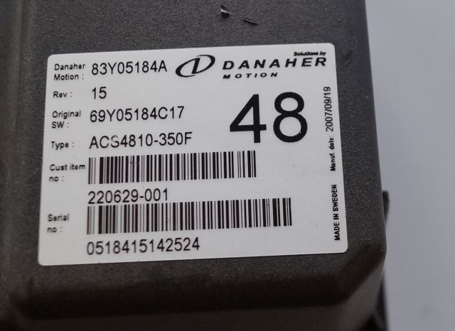 Toyota/BT 220629-001 | Danaher motion AC Superdrive motor controller 83Y05184A A Danaher motion AC Superdrive motor controller 83Y05184A ACS4810-350F Rev 15 sn. 0518415142524 - Steuergerät für Flurförderzeug: das Bild 2 Toyota/BT 220629-001 | Danaher motion AC Superdrive motor controller 83Y05184A A Danaher motion AC Superdrive motor controller 83Y05184A ACS4810-350F Rev 15 sn. 0518415142524 - Steuergerät für Flurförderzeug: das Bild 2