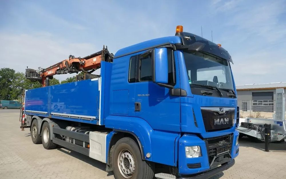 MAN TGS 26.460 – Platforma z żurawiem HDS tylnym do materiałów budowlanych / Retarder / 6x2 / Klima / Euro 6 - Autokran, Pritsche LKW: das Bild 1 MAN TGS 26.460 – Platforma z żurawiem HDS tylnym do materiałów budowlanych / Retarder / 6x2 / Klima / Euro 6 - Autokran, Pritsche LKW: das Bild 1
