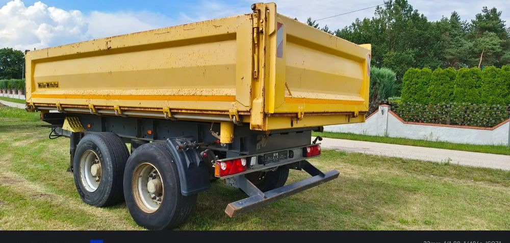 Meiller Przyczepa Tandem R180 | Kipper Wywrotka trójstronna | Bordmatik- Manual | Zawieszenie pneumatyczne | Stan idealny | - Kipper Anhänger: das Bild 1 Meiller Przyczepa Tandem R180 | Kipper Wywrotka trójstronna | Bordmatik- Manual | Zawieszenie pneumatyczne | Stan idealny | - Kipper Anhänger: das Bild 1