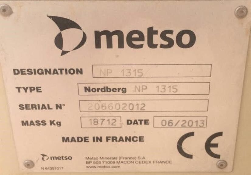 Metso NP1315 - Prallbrecher: das Bild 2 Metso NP1315 - Prallbrecher: das Bild 2