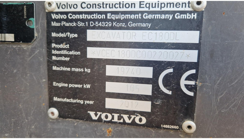 Volvo EC180DL - Kettenbagger: das Bild 5 Volvo EC180DL - Kettenbagger: das Bild 5