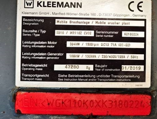 Kleemann MR 110Z Evo 2 - Mobile Brechanlage: das Bild 2 Kleemann MR 110Z Evo 2 - Mobile Brechanlage: das Bild 2