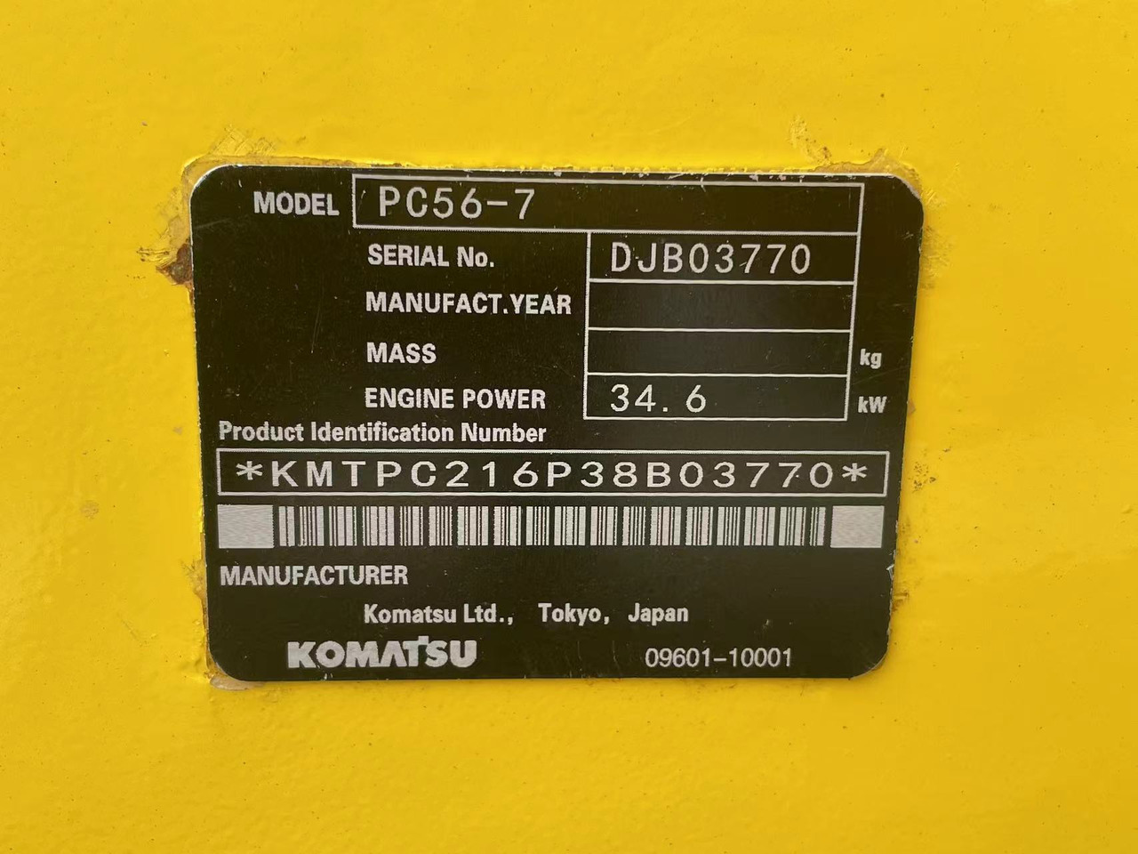 Baumaschine KOMATSU PC56-7: das Bild 6