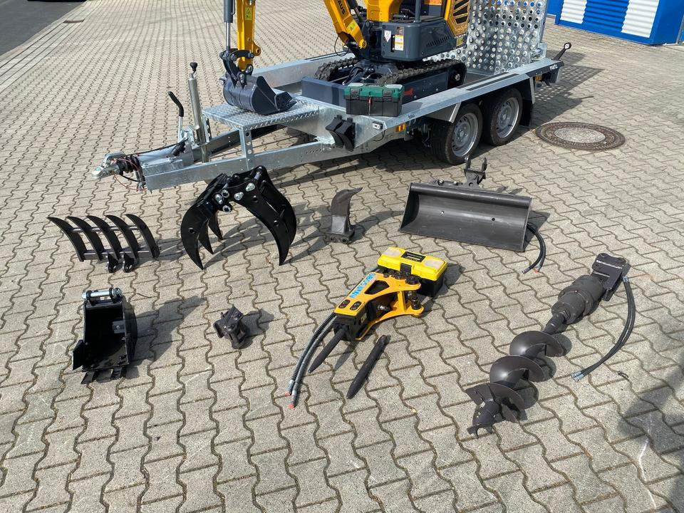 Minibagger BK1250JS + Tieflader + Zubehör *INKL.19% MWST*KUBOTA*BERGER KRAUS*JOYSTICK*SOFORT!* - Minibagger: das Bild 3 Minibagger BK1250JS + Tieflader + Zubehör *INKL.19% MWST*KUBOTA*BERGER KRAUS*JOYSTICK*SOFORT!* - Minibagger: das Bild 3