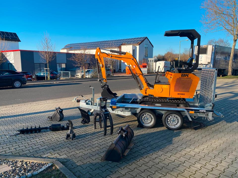 Minibagger BK1500JS + Anhänger *INKL.19% MWST*BERGER KRAUS*KUBOTA*JOYSTICK*ZUBEHÖRPAKET*SOFORT!* - Minibagger, Anhänger: das Bild 4 Minibagger BK1500JS + Anhänger *INKL.19% MWST*BERGER KRAUS*KUBOTA*JOYSTICK*ZUBEHÖRPAKET*SOFORT!* - Minibagger, Anhänger: das Bild 4