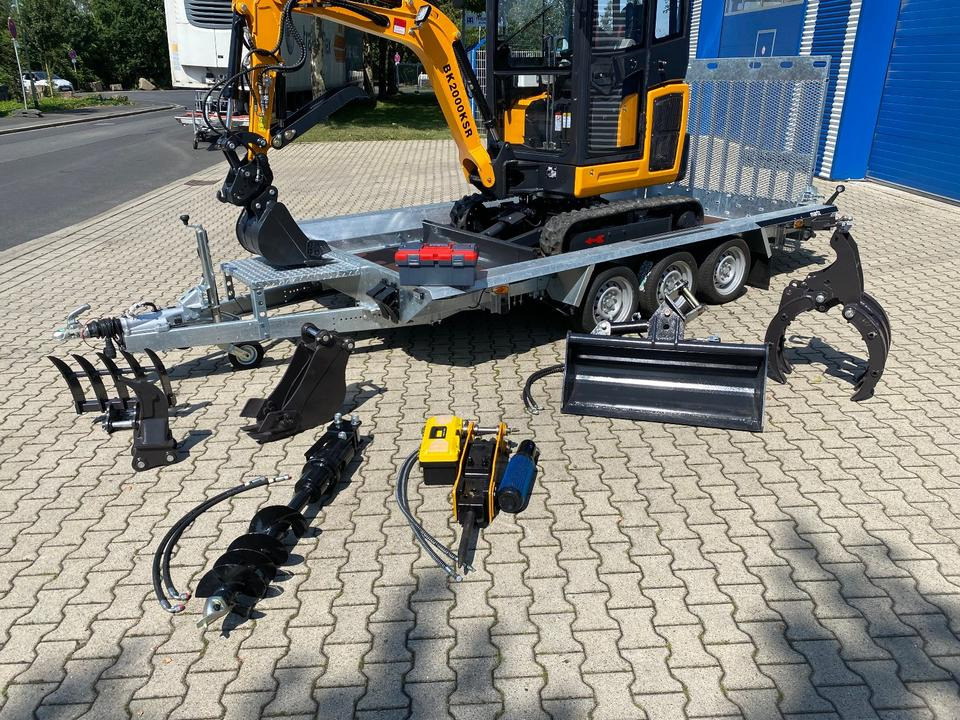 Minibagger BK2000KSR + Tieflader + Zubehör *INKL.19% MWST*BERGER KRAUS*YANMAR*SCHWENKARM* VERSTELLFAHRWERK* - Minibagger, Anhänger: das Bild 2 Minibagger BK2000KSR + Tieflader + Zubehör *INKL.19% MWST*BERGER KRAUS*YANMAR*SCHWENKARM* VERSTELLFAHRWERK* - Minibagger, Anhänger: das Bild 2