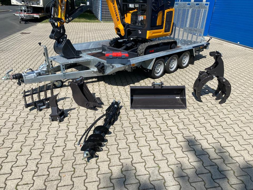 Minibagger BK2000KSR + Tieflader + Zubehör *INKL.19% MWST*BERGER KRAUS*YANMAR*SCHWENKARM* VERSTELLFAHRWERK** - Minibagger, Anhänger: das Bild 3 Minibagger BK2000KSR + Tieflader + Zubehör *INKL.19% MWST*BERGER KRAUS*YANMAR*SCHWENKARM* VERSTELLFAHRWERK** - Minibagger, Anhänger: das Bild 3