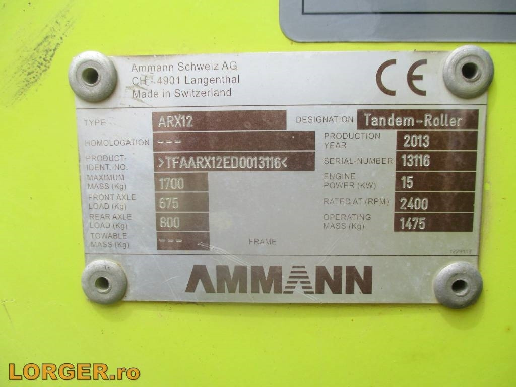 Ammann ARX 12 - Straßenwalze: das Bild 3 Ammann ARX 12 - Straßenwalze: das Bild 3