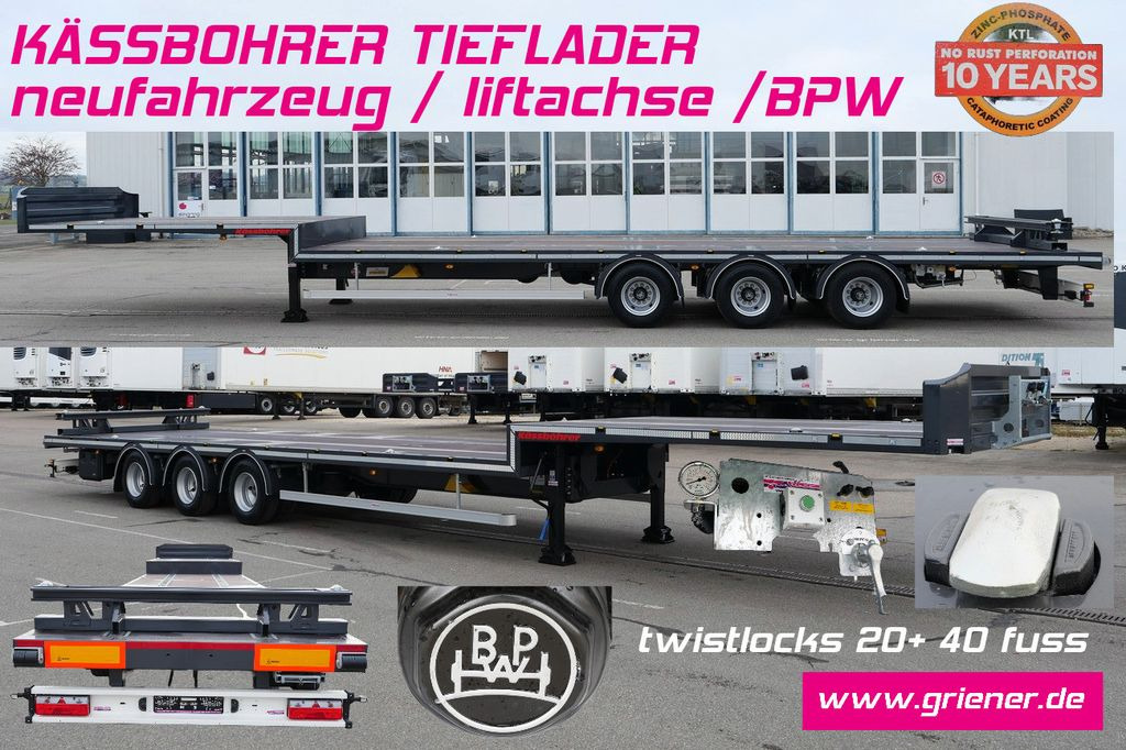 Kässbohrer K.SPJ3 / JUMBO PLATTFORM / BPW /LIFT/ CONTAINER - Tieflader Auflieger: das Bild 1 Kässbohrer K.SPJ3 / JUMBO PLATTFORM / BPW /LIFT/ CONTAINER - Tieflader Auflieger: das Bild 1