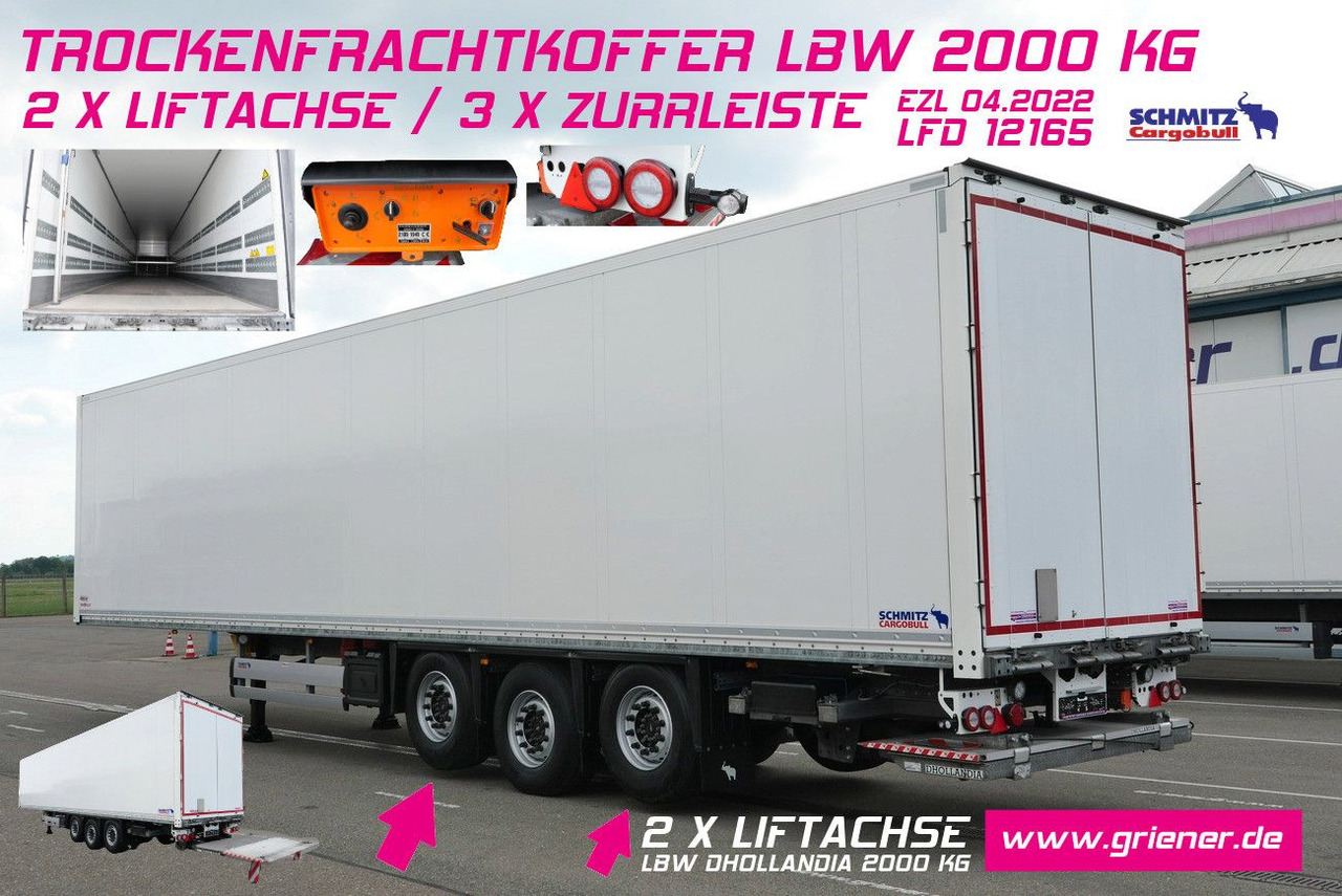 Schmitz Cargobull SKO 24/3 x ZURR/2 x LIFT /LBW 2000 kg / 2,70 - Koffer Auflieger: das Bild 1 Schmitz Cargobull SKO 24/3 x ZURR/2 x LIFT /LBW 2000 kg / 2,70 - Koffer Auflieger: das Bild 1