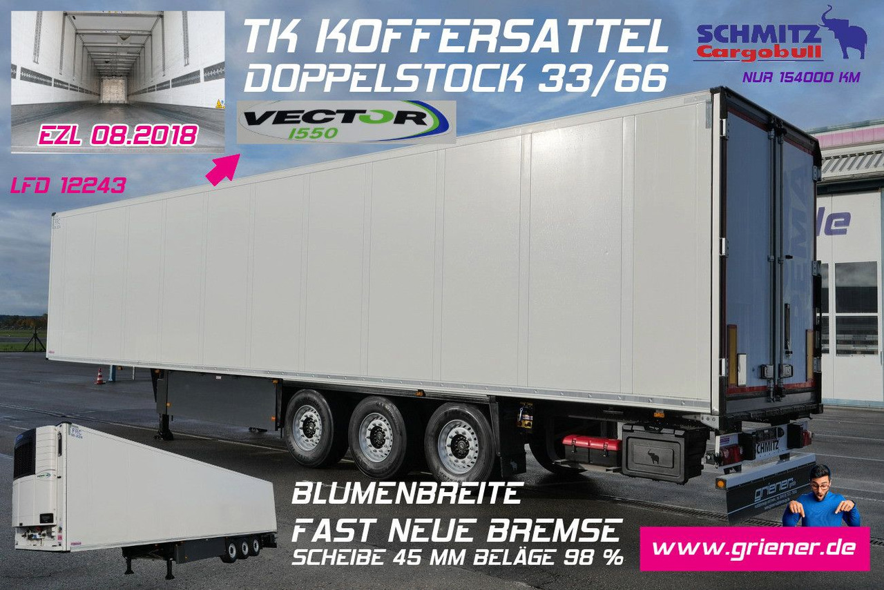 Schmitz Cargobull SKO 24/CARRIER 1550 VECTOR /DOPPELSTOCK /BLUMEN/ - Koffer Auflieger: das Bild 1 Schmitz Cargobull SKO 24/CARRIER 1550 VECTOR /DOPPELSTOCK /BLUMEN/ - Koffer Auflieger: das Bild 1