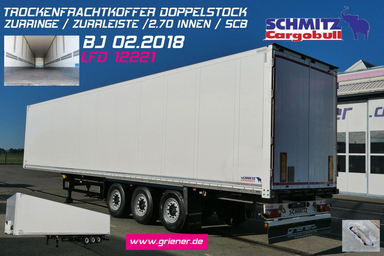 Schmitz Cargobull SKO 24/DOPPELSTOCK / ZURRLEISTE / LASI 12642 XL - Koffer Auflieger: das Bild 1 Schmitz Cargobull SKO 24/DOPPELSTOCK / ZURRLEISTE / LASI 12642 XL - Koffer Auflieger: das Bild 1