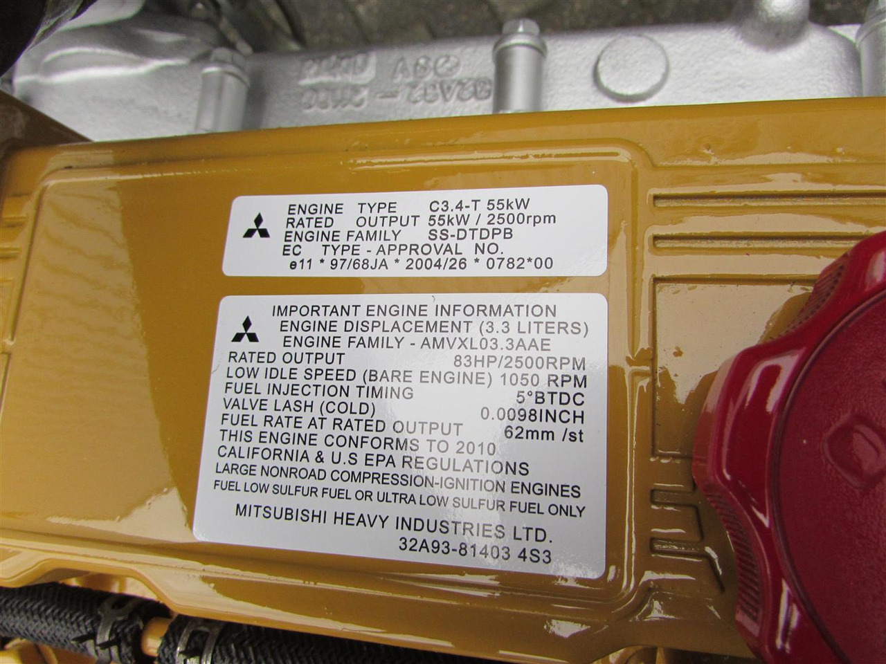 CATERPILLAR / MITSUBISHI RECON S4S-DT73CWL CAT C3.4 55kW-2500Rpm - Motor für Lader: das Bild 2 CATERPILLAR / MITSUBISHI RECON S4S-DT73CWL CAT C3.4 55kW-2500Rpm - Motor für Lader: das Bild 2