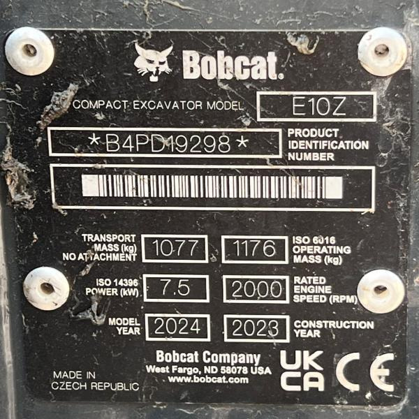 Minibagger Bobcat E10 Z MINIPELLE 1T: das Bild 15