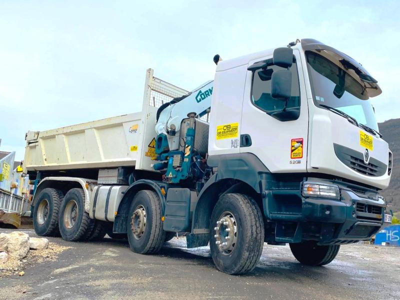 Kipper, Autokran RENAULT KERAX 8x4 520 BIBENNE CIF GRUE CORMACH: das Bild 8