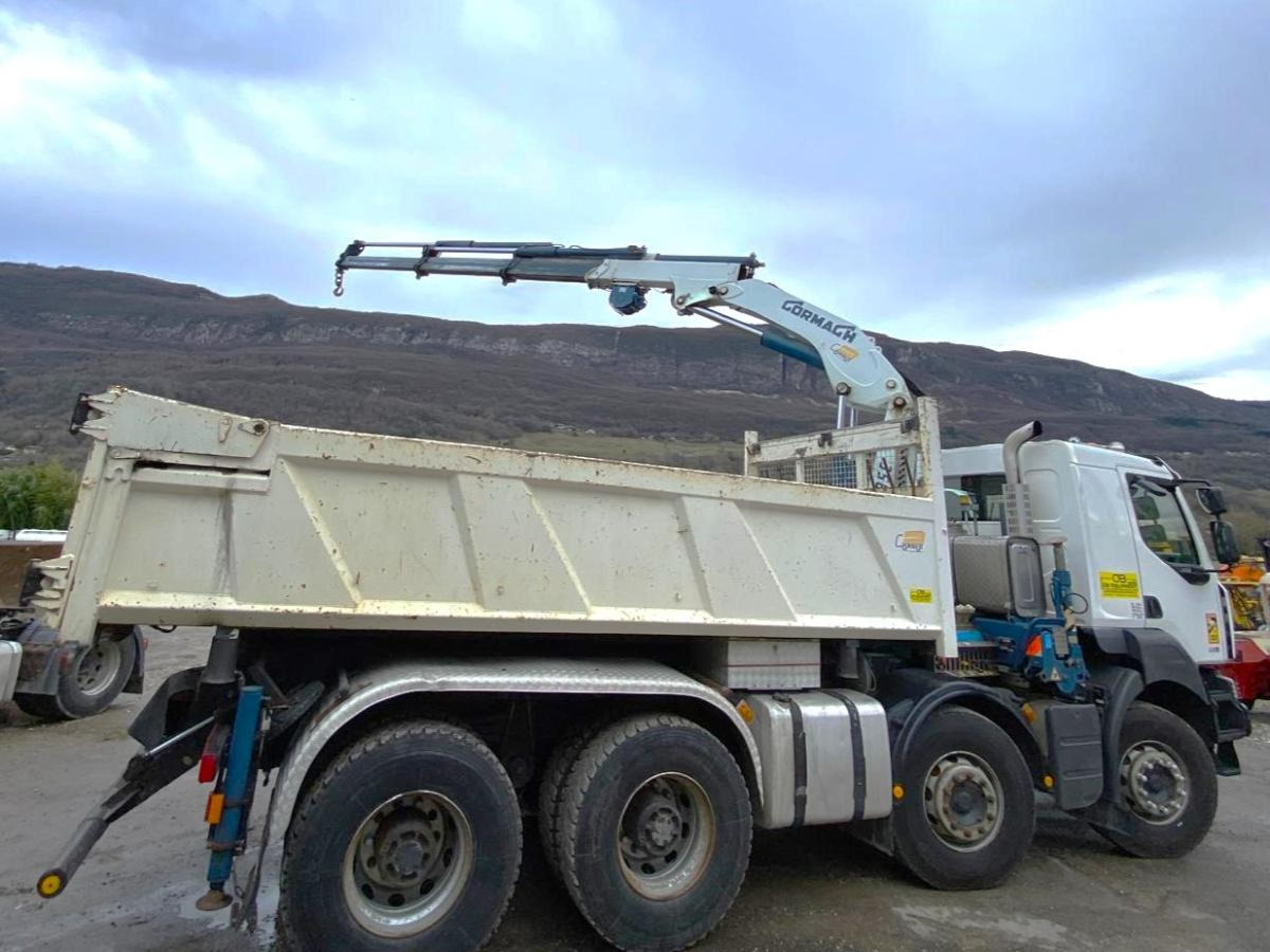 Kipper, Autokran RENAULT KERAX 8x4 520 BIBENNE CIF GRUE CORMACH: das Bild 7