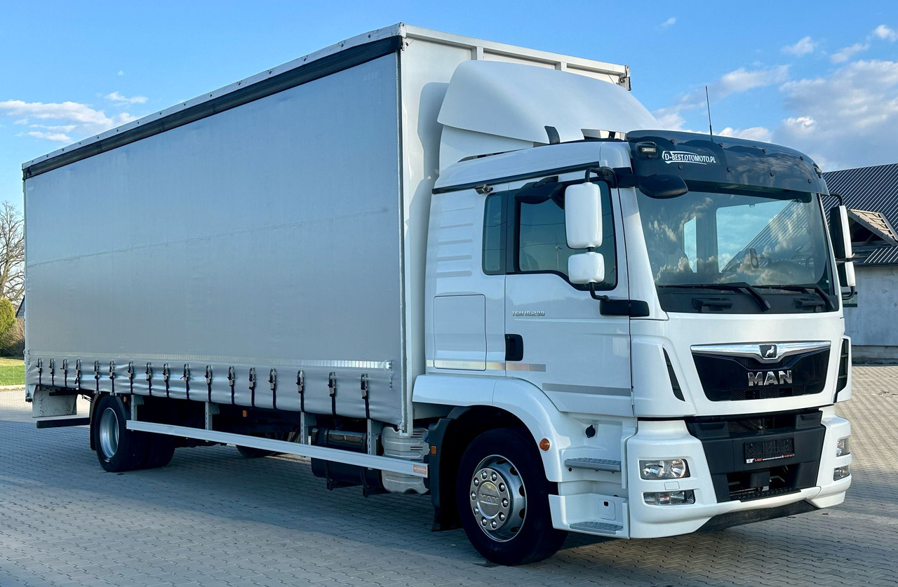 MAN TGM 18.290 / FIRANKA / WINDA / 22 EUROPALETY / AUTOMAT / SYPIALKA / 9 059 KG ŁADOWNOŚCI / NISKI PRZEBIEG / ZSUWANY DACH / EURO 6 - Plane LKW: das Bild 1 MAN TGM 18.290 / FIRANKA / WINDA / 22 EUROPALETY / AUTOMAT / SYPIALKA / 9 059 KG ŁADOWNOŚCI / NISKI PRZEBIEG / ZSUWANY DACH / EURO 6 - Plane LKW: das Bild 1