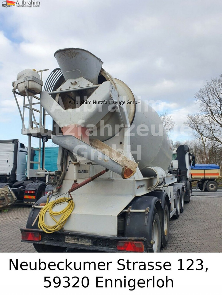Betonmischerauflieger Karrena 12 cbm, 2 achsen, Topzustand - Auflieger: das Bild 2 Betonmischerauflieger Karrena 12 cbm, 2 achsen, Topzustand - Auflieger: das Bild 2