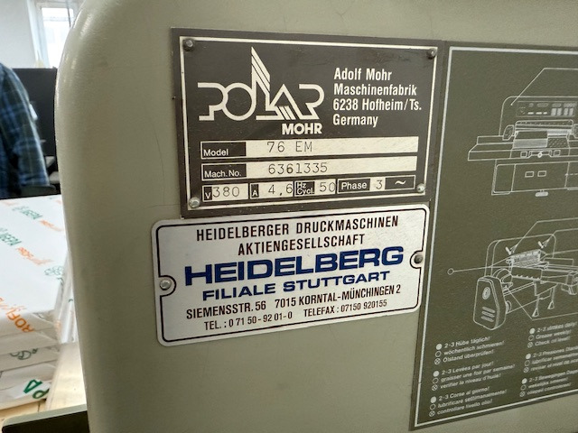 POLAR 76 EM - Papierschneidemaschine: das Bild 3 POLAR 76 EM - Papierschneidemaschine: das Bild 3