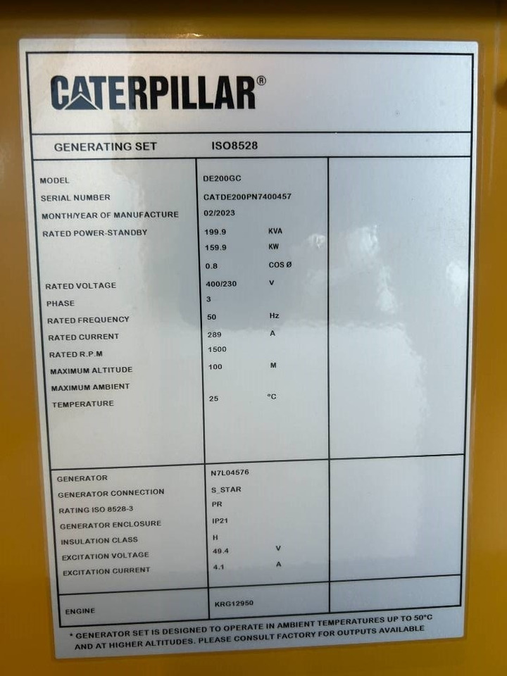CAT DE200GC - 200 kVA Stand-by Generator - DPX-18211 - Stromgenerator: das Bild 5 CAT DE200GC - 200 kVA Stand-by Generator - DPX-18211 - Stromgenerator: das Bild 5