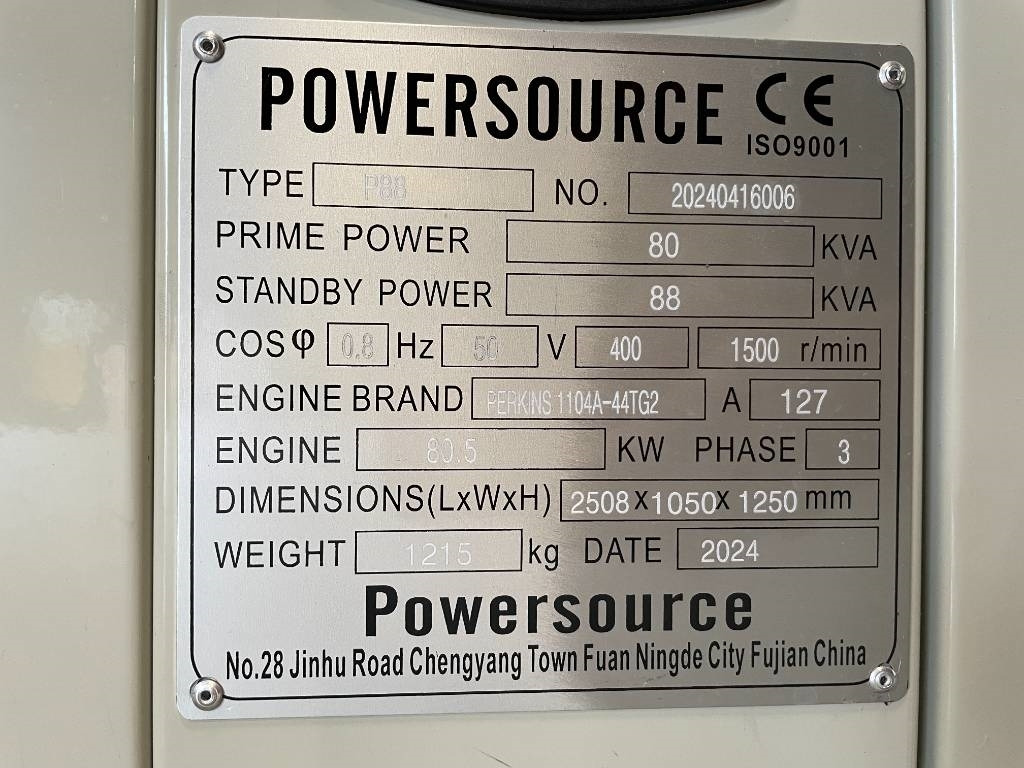 Perkins 1104A-44TG2 - 88 kVA Generator - DPX-19805 - Stromgenerator: das Bild 4 Perkins 1104A-44TG2 - 88 kVA Generator - DPX-19805 - Stromgenerator: das Bild 4