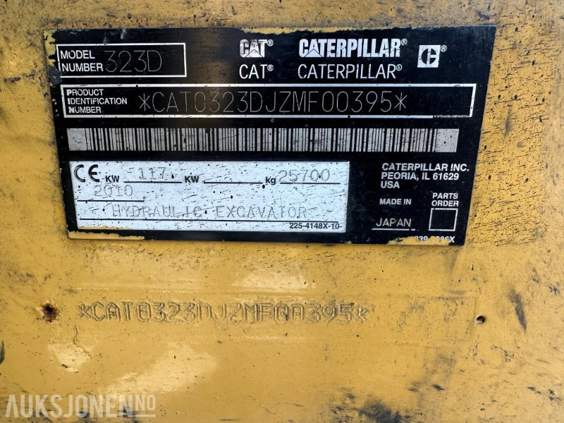 2010 CAT 323D GRAVEMASKIN - 14167 TIMER - Bagger: das Bild 4 2010 CAT 323D GRAVEMASKIN - 14167 TIMER - Bagger: das Bild 4
