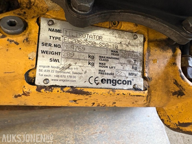 Bagger 2018 Kobelco SK55SRX-6 - 2 skuffer - tiltrotator - sertifisert til 10/25 - 3 663 motortimer: das Bild 12