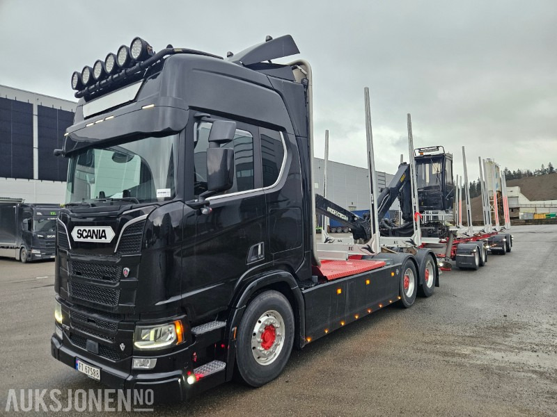 2020 Scania R730 B6x4NB med henger - Holztransporter, Autokran: das Bild 1 2020 Scania R730 B6x4NB med henger - Holztransporter, Autokran: das Bild 1