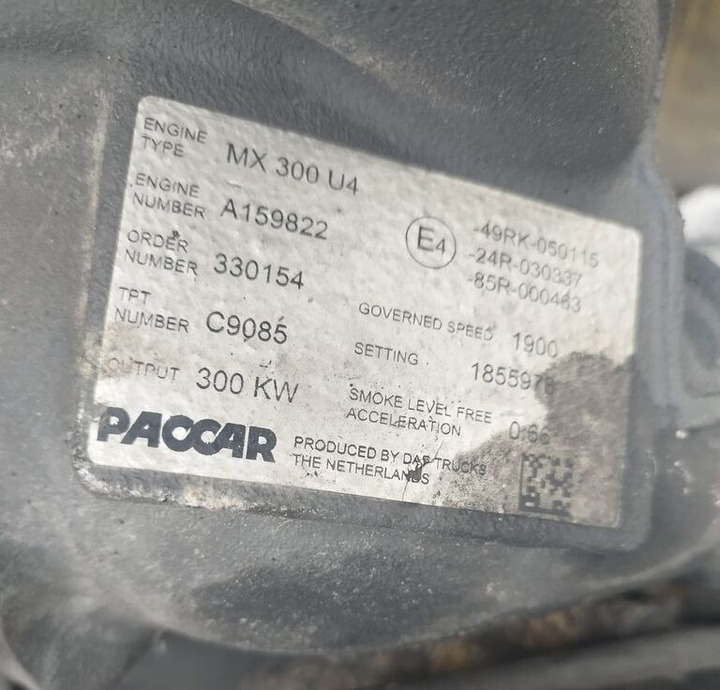 DAF MX 300 U4 DAF XF, CF - Motor für LKW: das Bild 4 DAF MX 300 U4 DAF XF, CF - Motor für LKW: das Bild 4