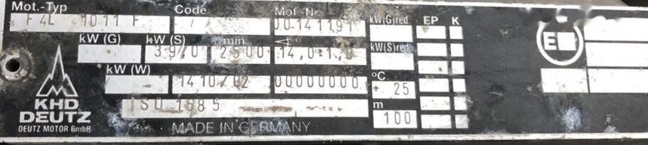 Deutz F4L1011F Kramer - Motor für Radlader: das Bild 3 Deutz F4L1011F Kramer - Motor für Radlader: das Bild 3