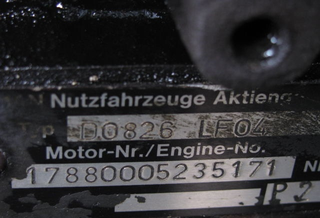 MAN D0826 LF04 232 E2 MAN - Motor für LKW: das Bild 2 MAN D0826 LF04 232 E2 MAN - Motor für LKW: das Bild 2