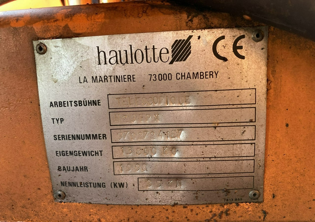 Teleskopbühne Inna Inny Podnośnik koszowy Haulotte H23 zwyżka 4x4 12082 mg 23 metrów: das Bild 11 Teleskopbühne Inna Inny Podnośnik koszowy Haulotte H23 zwyżka 4x4 12082 mg 23 metrów: das Bild 11