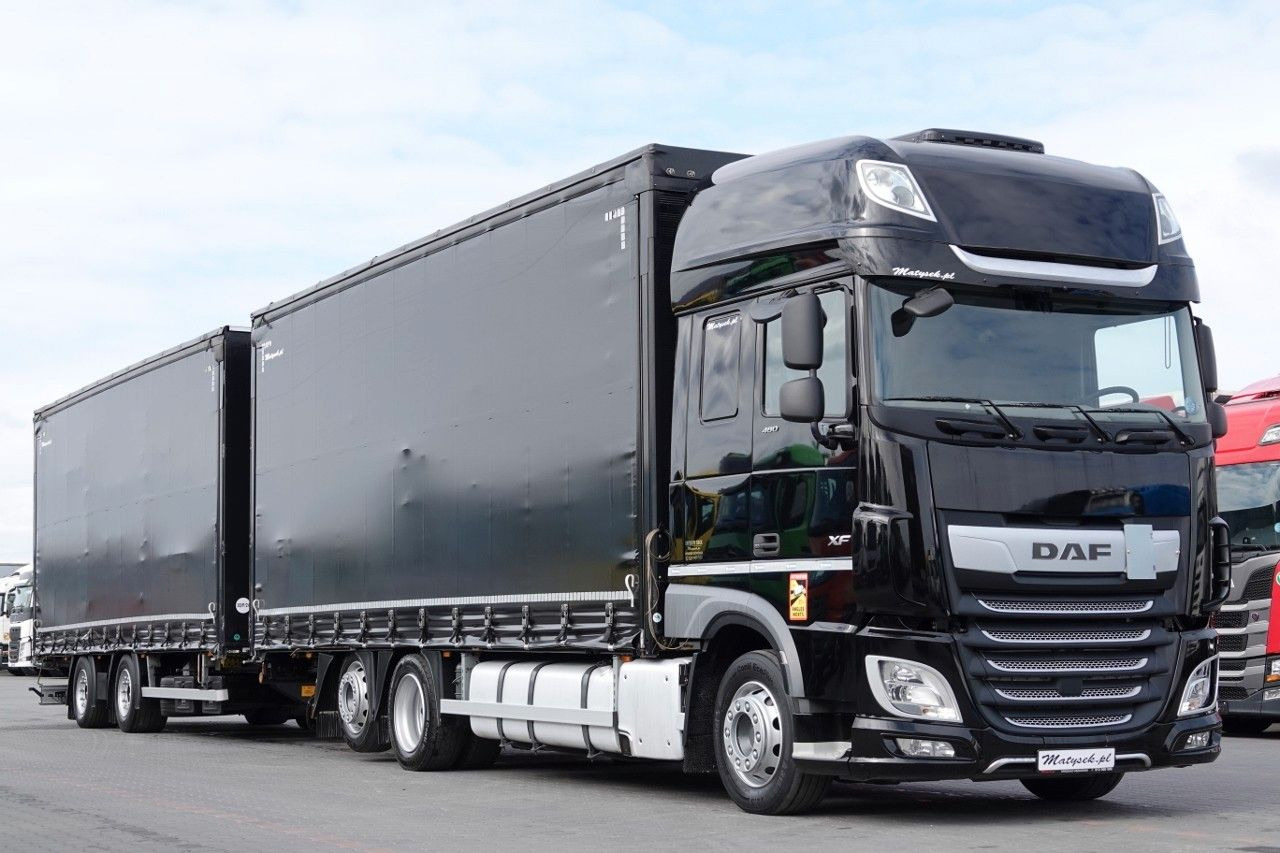 DAF XF 480 / ZESTAW TANDEM / 120 M3 / PRZEJAZDOWY / - Plane LKW: das Bild 1 DAF XF 480 / ZESTAW TANDEM / 120 M3 / PRZEJAZDOWY / - Plane LKW: das Bild 1