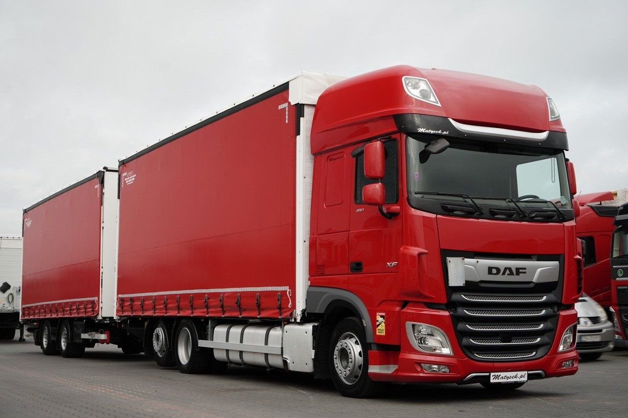 DAF XF 480 / ZESTAW TANDEM / 120 M3 / PRZEJAZDOWY / - Plane LKW: das Bild 4 DAF XF 480 / ZESTAW TANDEM / 120 M3 / PRZEJAZDOWY / - Plane LKW: das Bild 4