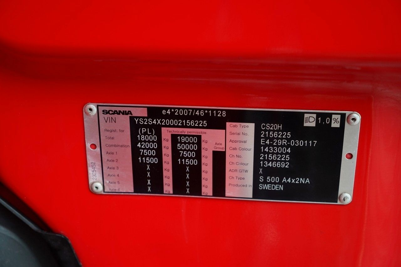 Sattelzugmaschine Scania S 500 / RETARDER / I-PARK COOL  / ALUFELGI / PO: das Bild 18