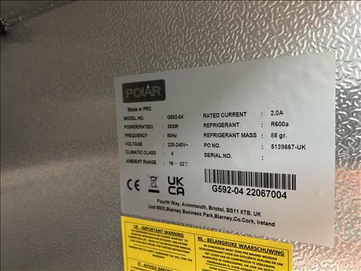 Polar G592-04 Refrigerator - Lebensmittelmaschine: das Bild 5 Polar G592-04 Refrigerator - Lebensmittelmaschine: das Bild 5