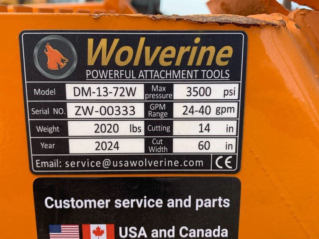 Wolverine DM-13-72W Mulcher - Forstmulcher: das Bild 5 Wolverine DM-13-72W Mulcher - Forstmulcher: das Bild 5