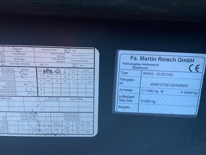 Kipper Auflieger Reisch RHKS 31-20 Kippauflieger: das Bild 11