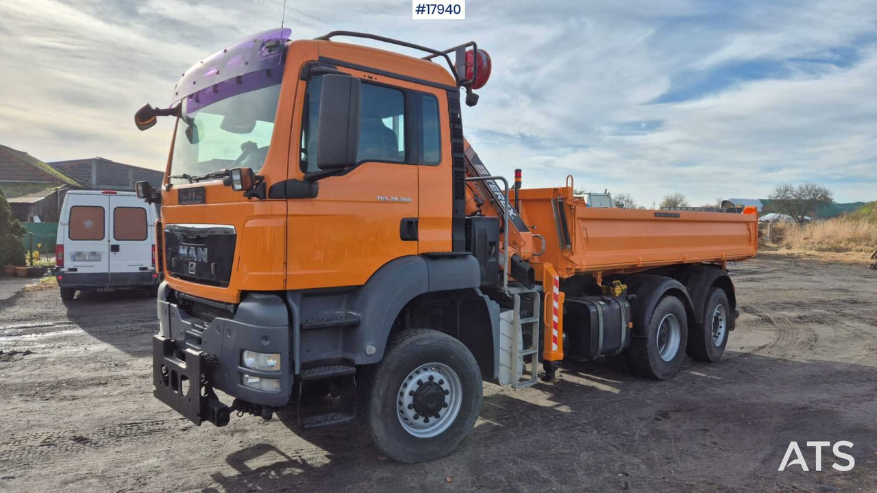 Tipper/sand spreader with HDS - MAN TGS 28.360 6x4 (2008) - Kipper, Autokran: das Bild 1 Tipper/sand spreader with HDS - MAN TGS 28.360 6x4 (2008) - Kipper, Autokran: das Bild 1