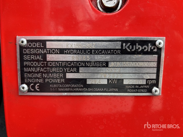 2022 Kubota KX155-3SZ Mini Excavator: <6.6t - Minibagger: das Bild 2 2022 Kubota KX155-3SZ Mini Excavator: <6.6t - Minibagger: das Bild 2
