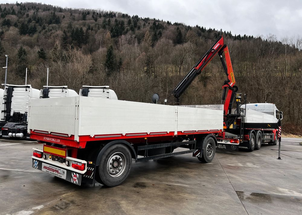 Scania R450 // 2014 // HDS Palfinger 13002 // 6x4 oś skrętna+podnoszona // Przyczepa Schwarzmuller // - Pritsche LKW: das Bild 5 Scania R450 // 2014 // HDS Palfinger 13002 // 6x4 oś skrętna+podnoszona // Przyczepa Schwarzmuller // - Pritsche LKW: das Bild 5