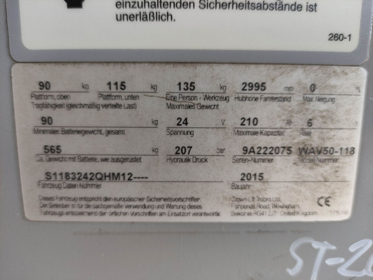 Crown WAV50-118 - Kommissionierer: das Bild 5 Crown WAV50-118 - Kommissionierer: das Bild 5