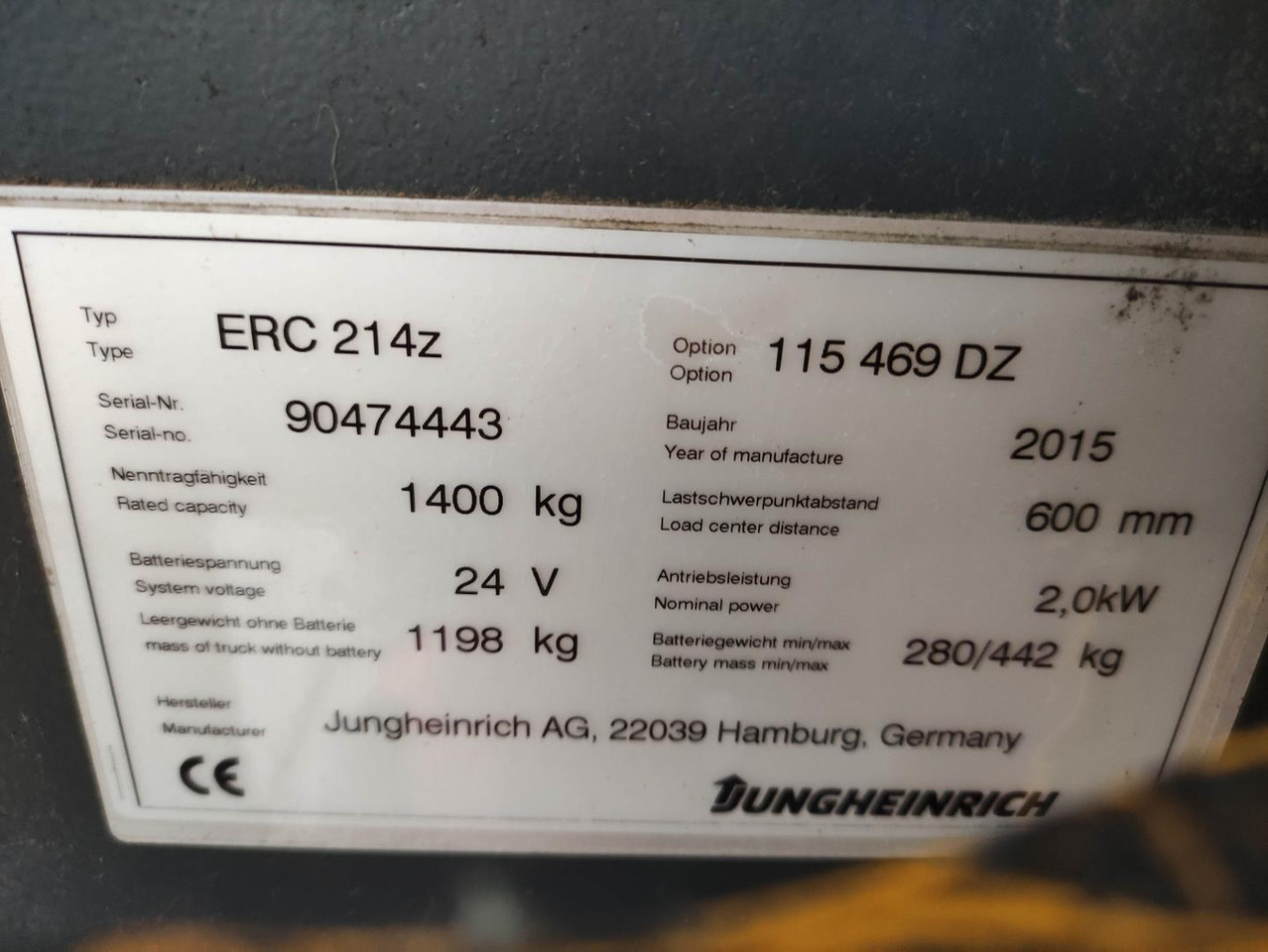 Jungheinrich ERC 214 Z - Hochhubwagen: das Bild 5 Jungheinrich ERC 214 Z - Hochhubwagen: das Bild 5