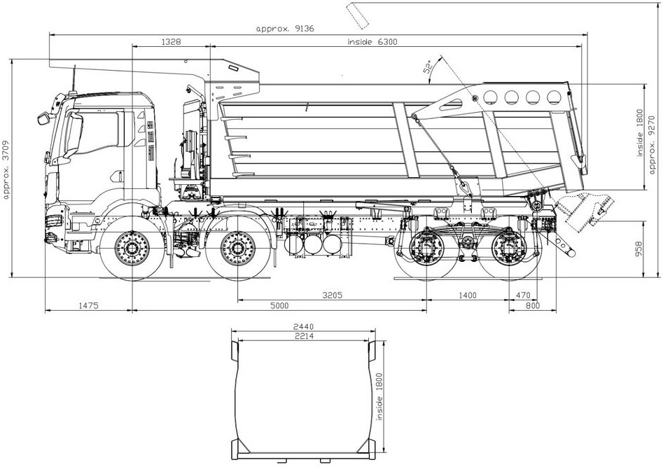 MAN TGS 44.400 8x4 EURO2 FML MINE KIPPER 23M3 - Kipper: das Bild 1 MAN TGS 44.400 8x4 EURO2 FML MINE KIPPER 23M3 - Kipper: das Bild 1