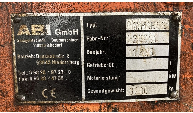 Abi RE 12/14300 Pile Driver & Drill Rig - Ramme: das Bild 5 Abi RE 12/14300 Pile Driver & Drill Rig - Ramme: das Bild 5